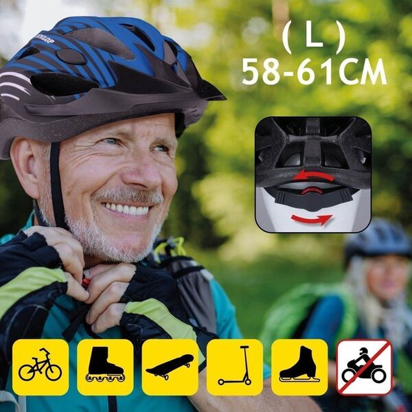 Dunlop KASK ROWEROWY REGULOWANY DUNLOP R.L NIEBIESKI