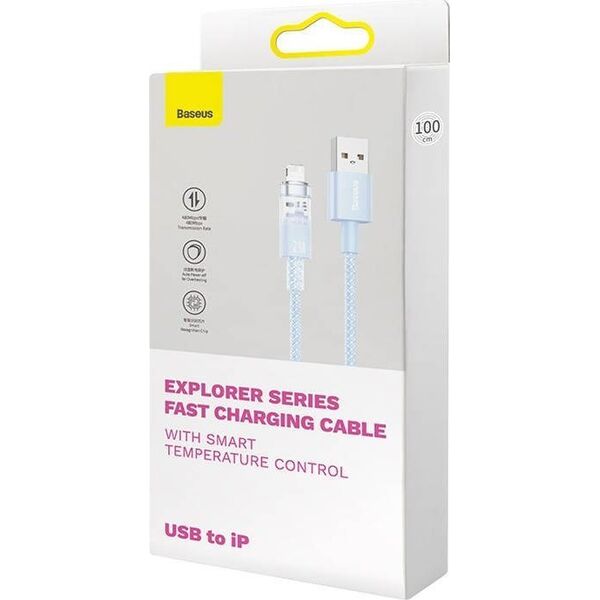 Kabel USB Baseus USB-A - Lightning 1 m Niebieski (CATS010003)