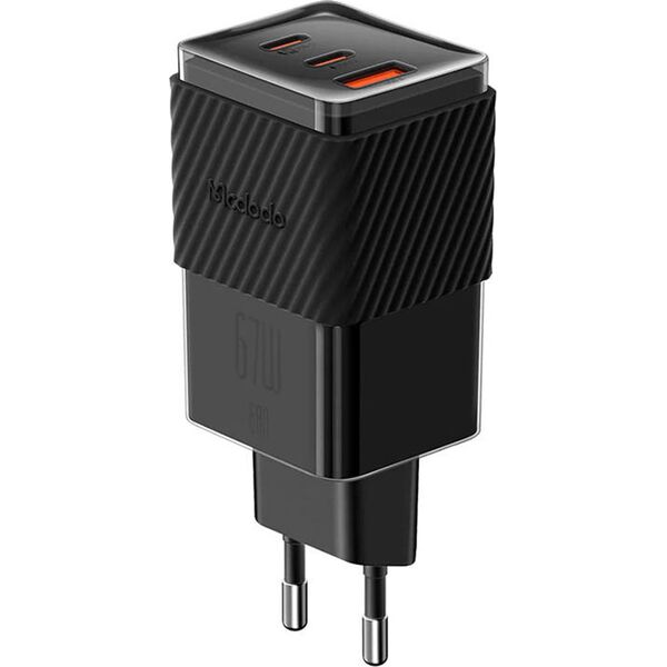 Ładowarka Mcdodo Ładowarka sieciowa GaN 65W Mcdodo CH-1501 2x USB-C, USB-A (czarna)