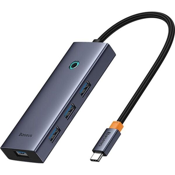 HUB USB Baseus Hub 5w1 Baseus UltraJoy 5-Port (1xHDMI4K@30Hz + 4xUSB 3.0) Szary