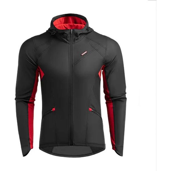RockBros Kurtka rowerowa Rockbros 15420381003 (czarno-czerwona)