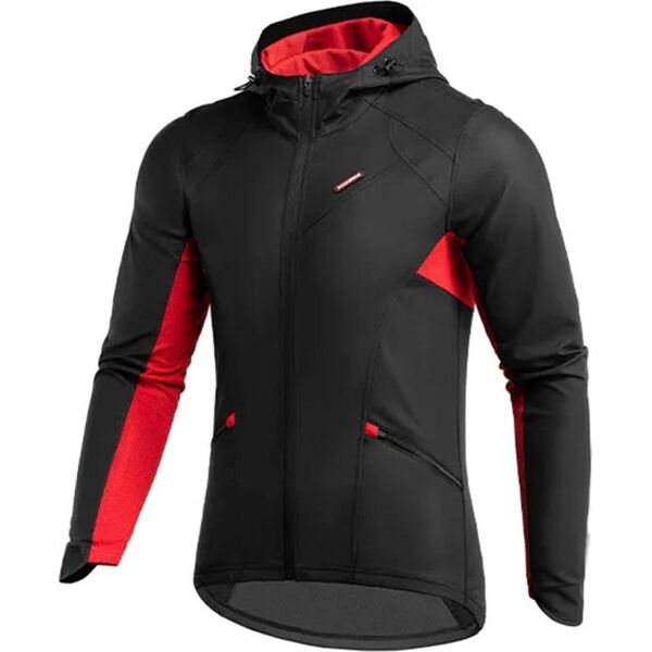 RockBros Kurtka rowerowa Rockbros 15420381003 (czarno-czerwona)