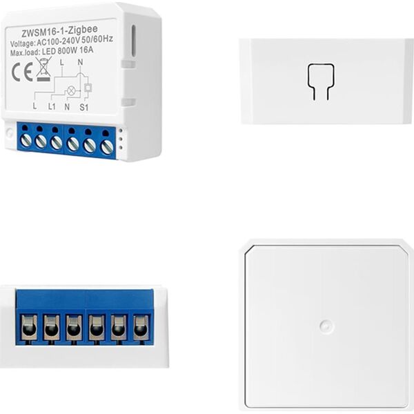 Avatto Inteligentny przełącznik dopuszkowy ZigBee Avatto ZWSM16-W1 TUYA