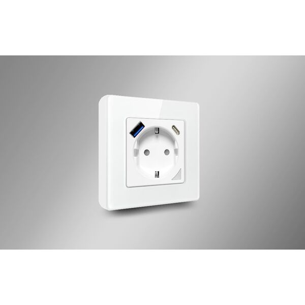 Avatto Inteligentne gniazdo ścienne WiFi Avatto N-WOT10-USB-W USB i USB-C TUYA (białe)