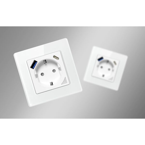 Avatto Inteligentne gniazdo ścienne WiFi Avatto N-WOT10-USB-W USB i USB-C TUYA (białe)