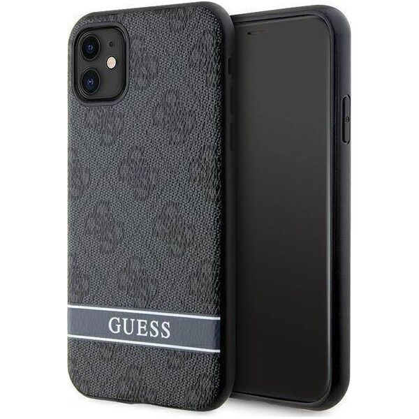 Guess Etui Guess GUHCN61P4SNK Apple iPhone 11/XR szary/grey hardcase 4G Stripe