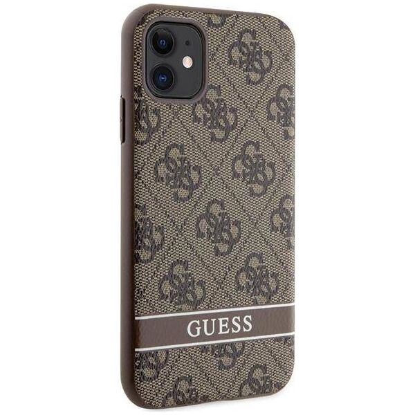 Guess Etui Guess GUHCN61P4SNW Apple iPhone 11/XR brązowy/brown hardcase 4G Stripe