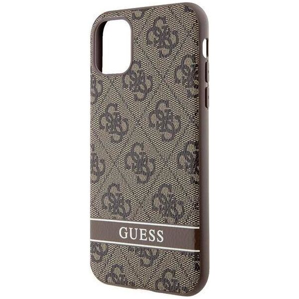 Guess Etui Guess GUHCN61P4SNW Apple iPhone 11/XR brązowy/brown hardcase 4G Stripe