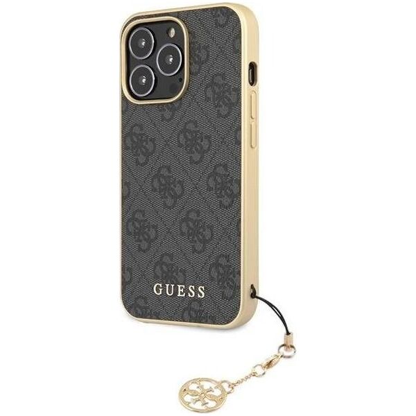 Guess Etui Guess GUHCP14LGF4GGR Apple iPhone 14 Pro szary/grey hardcase 4G Charms Collection