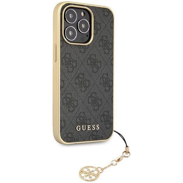Guess Etui Guess GUHCP14LGF4GGR Apple iPhone 14 Pro szary/grey hardcase 4G Charms Collection