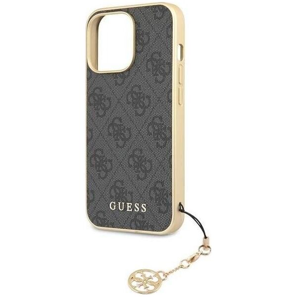 Guess Etui Guess GUHCP14LGF4GGR Apple iPhone 14 Pro szary/grey hardcase 4G Charms Collection
