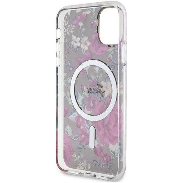Guess Etui Guess GUHMN61HCFWSA Apple iPhone 11/XR zielony/khaki hardcase Flower MagSafe
