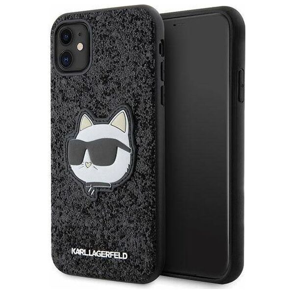 Karl Lagerfeld Etui Karl Lagerfeld KLHCN61G2CPK Apple iPhone 11/XR czarny/black hardcase Glitter Choupette Patch