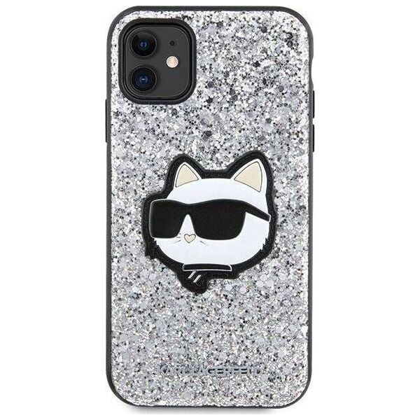 Karl Lagerfeld Etui Karl Lagerfeld KLHCN61G2CPS Apple iPhone 11/XR srebrny/silver hardcase Glitter Choupette Patch