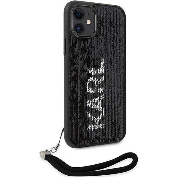 Karl Lagerfeld Etui Karl Lagerfeld KLHCN61PSQRKS Apple iPhone 11/XR srebrny/silver hardcase Sequins Cord
