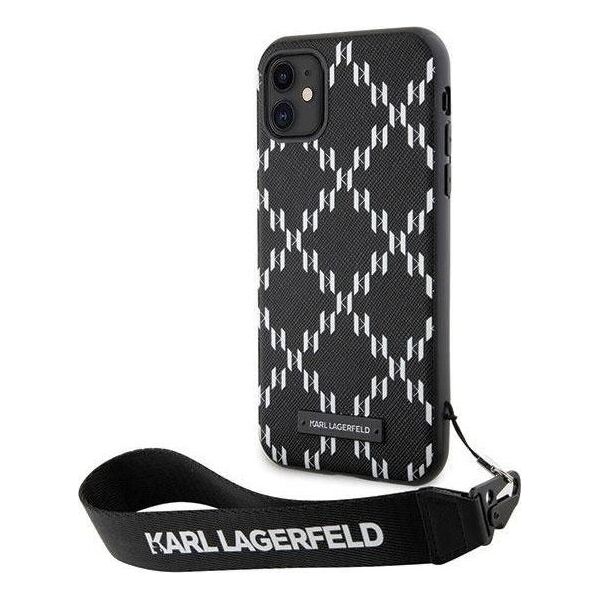 Karl Lagerfeld Etui Karl Lagerfeld KLHCN61SAKLMBSK Apple iPhone 11/XR czarny/black hardcase Monogram Losange Saffiano