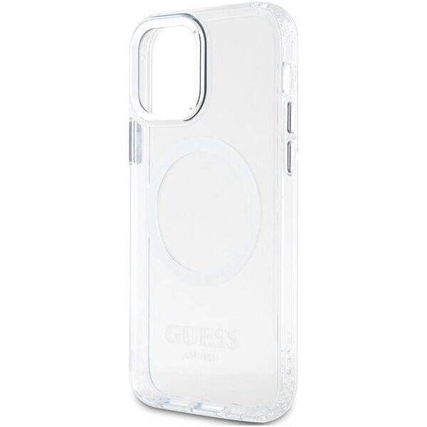 Guess Etui Guess GUHMP12MHTRMS Apple iPhone 12/12 Pro srebrny/silver hard case Metal Outline Magsafe