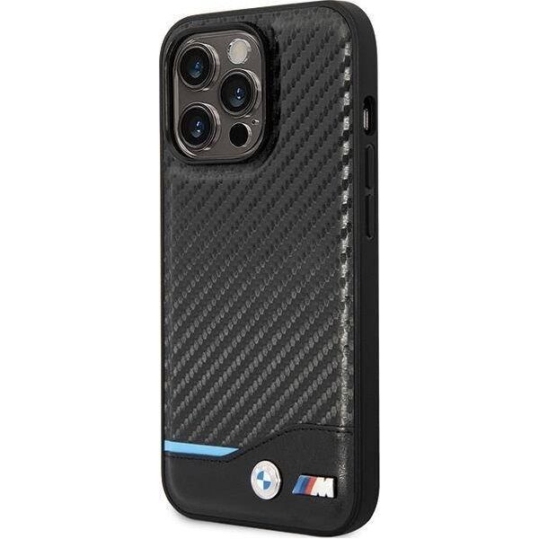 BMW Etui BMW BMHCP13X22NBCK Apple iPhone 13 Pro Max czarny/black hardcase Leather Carbon