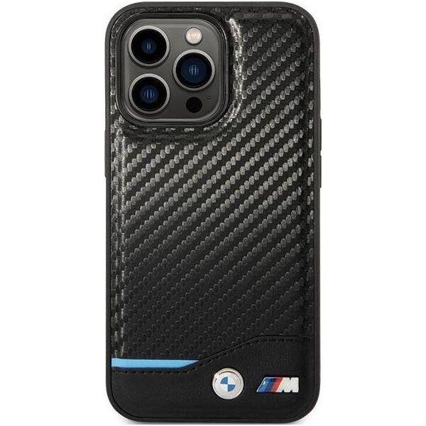 BMW Etui BMW BMHCP13X22NBCK Apple iPhone 13 Pro Max czarny/black hardcase Leather Carbon