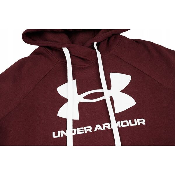 Under Armour Bluza damska Under Armour Rival Fleece Logo Hoodie bordowa 1356318 690 M