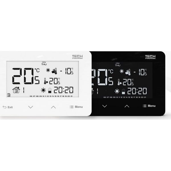 Tech Przewodowy regulator pokojowy ST293V3 dwustanowy (panel przedni ze szkła) biały