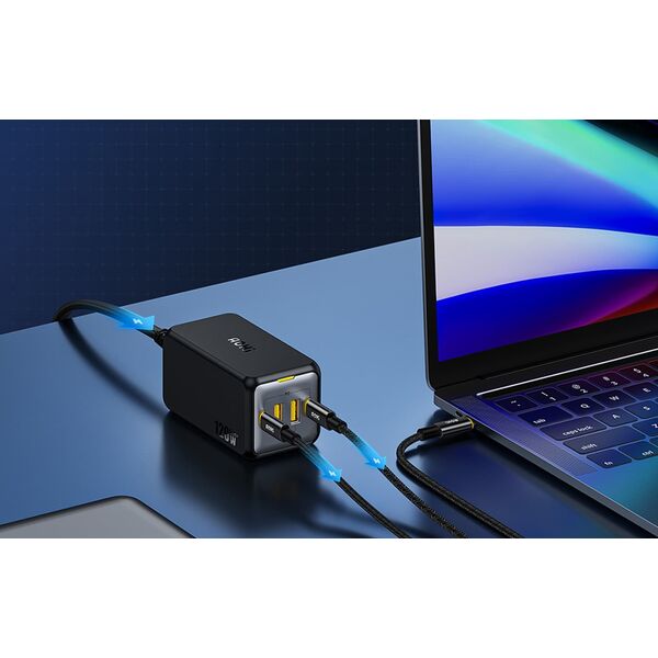 Ładowarka AOHI Ładowarka sieciowa AOHI AOC-C006 120W, 2x USB-C, 2x USB-A (czarna)