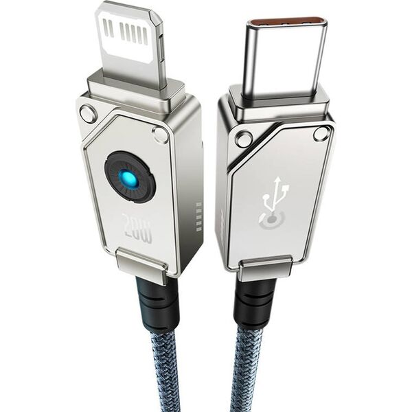 Kabel USB Baseus USB-C - Lightning 1 m Granatowy (P10355803221-00)