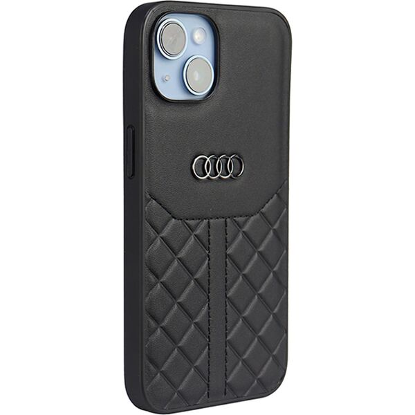 Audi Audi Genuine Leather iPhone 14 6.1" czarny/black hardcase AU-TPUPCIP14-Q8/D1-BK