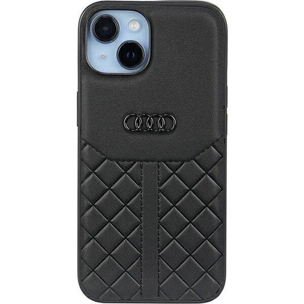 Audi Audi Genuine Leather iPhone 14 6.1" czarny/black hardcase AU-TPUPCIP14-Q8/D1-BK