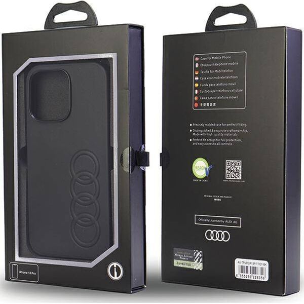 Audi Audi Synthetic Leather iPhone 13 Pro / 13 6.1" czarny/black hardcase AU-TPUPCIP13P-TT/D1-BK