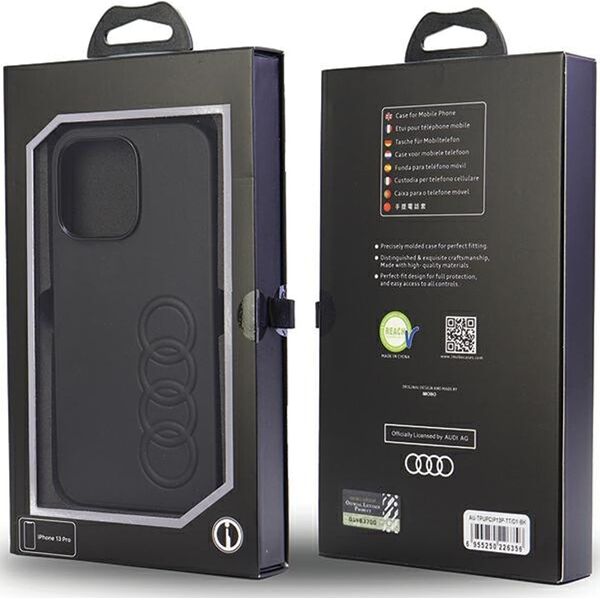Audi Audi Synthetic Leather iPhone 13 Pro / 13 6.1" czarny/black hardcase AU-TPUPCIP13P-TT/D1-BK
