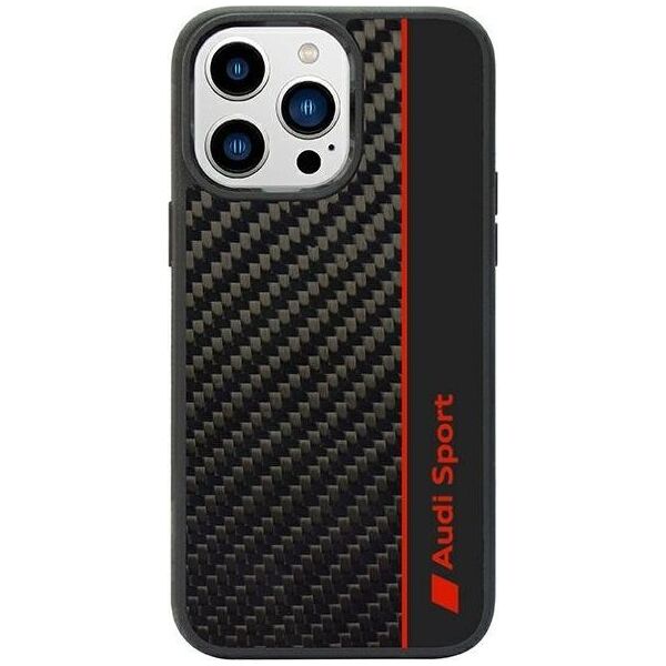 DefaultBrand Audi Carbon Fiber iPhone 14 Pro 6.1" czarny/black hardcase AUS-TPUPCIP14P-R8/D1-BK