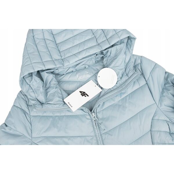 4f Kurtka damska puchowa 4F F095 jasny niebieski 4FSS23TDJAF095 34S XL