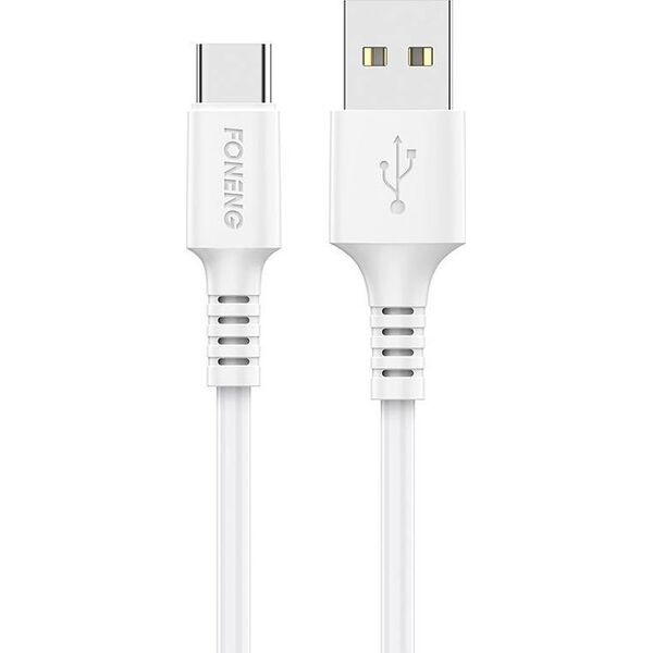 Kabel USB Foneng USB-A - USB-C 1 m Biały (X85 Type-C)