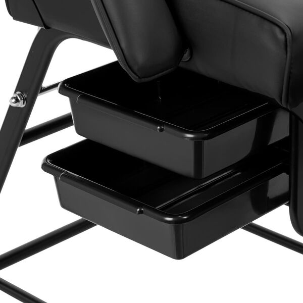 Activeshop Fotel kosmetyczny 557A z kuwetami czarny