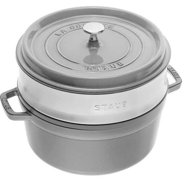 Zwilling Garnek żeliwny okrągły z wkładem STAUB 40510-605-0 - 5 25 ltr grafitowy