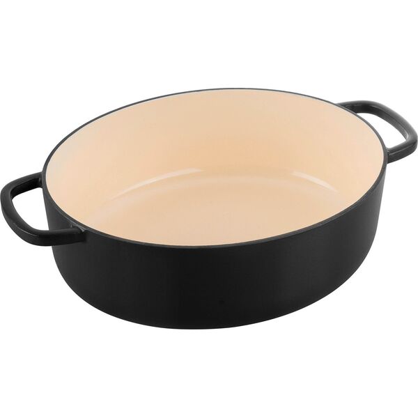 Ballarini Garnek żeliwny owalny BALLARINI BELLAMONTE 75003-546-0 - 5 5 ltr czarny