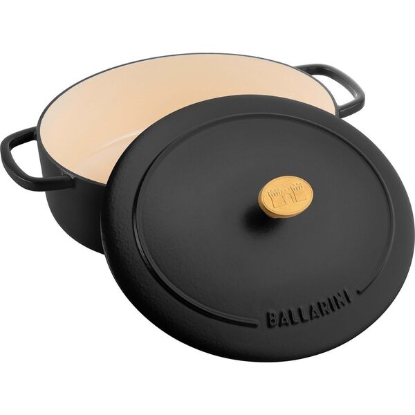 Ballarini Garnek żeliwny owalny BALLARINI BELLAMONTE 75003-546-0 - 5 5 ltr czarny