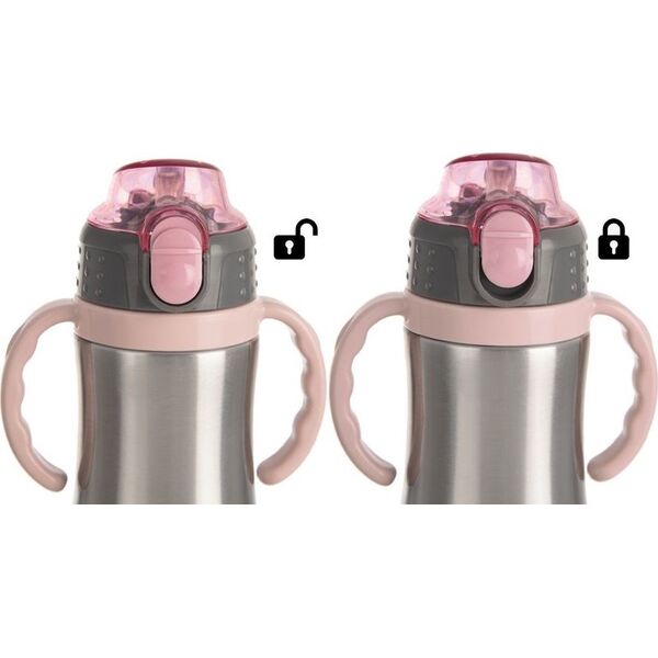 Orion Kubek termiczny / termos bidon stalowy różowy 300 ml