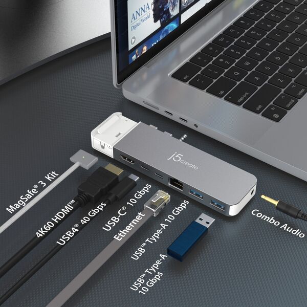 HUB USB j5create 4K60 ELITE PRO USB4 HUB WITH