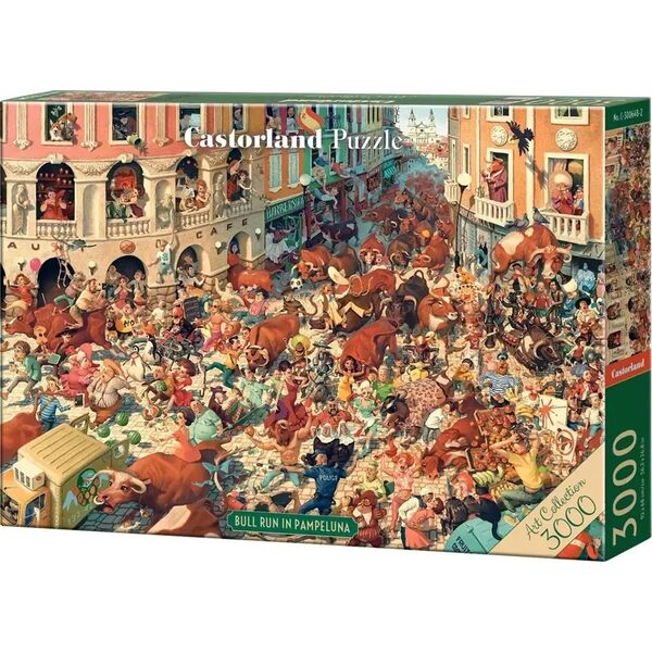 Castorland Puzzle 3000 element?w Bull Run in Pampeluna
