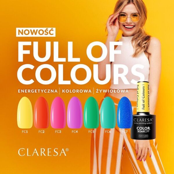 Activeshop CLARESA Lakier hybrydowy Full of colours 2 -5g