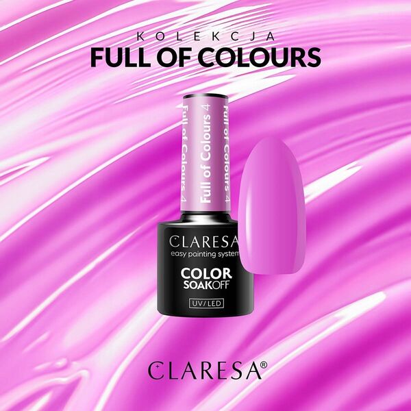 Activeshop CLARESA Lakier hybrydowy Full of colours 4 -5g