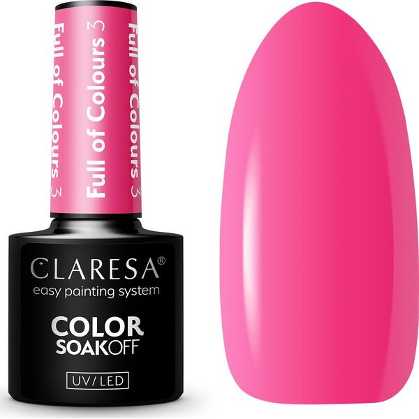 Activeshop CLARESA Lakier hybrydowy Full of colours 3 -5g
