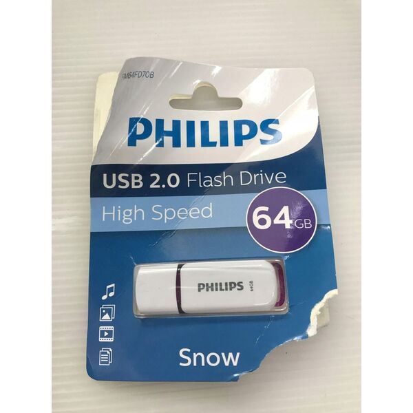 Pendrive Philips Philips USB 2.0 2-Pack 64GB Snow Edition Magic Purple