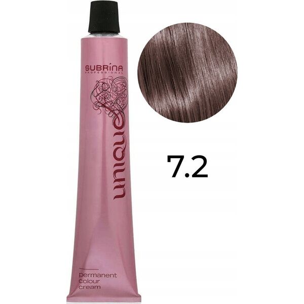 Subrina Professional Subrina Professional, Unique, Permanent Hair Dye, 7/2 Medium Pearl Blonde, 100 ml For Women
