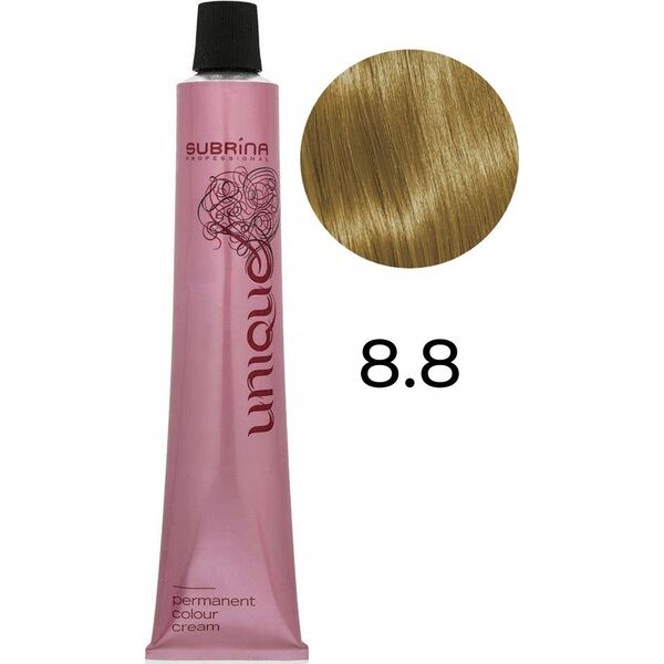 Subrina Professional Subrina Professional, Unique, Permanent Hair Dye, 8/8 Matte Light Blonde, 100 ml For Women