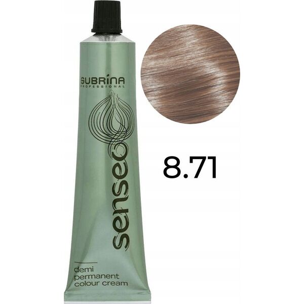 Subrina Professional Subrina Professional, Senseo, Ammonia-Free, Demi-Permanent Hair Dye, 8/71 Light Blonde Ash Chestnut, 60 ml For Women