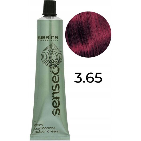Subrina Professional Subrina Professional, Senseo, Ammonia-Free, Demi-Permanent Hair Dye, 3/65 Dark Chestnut Mahogany, 60 ml For Women