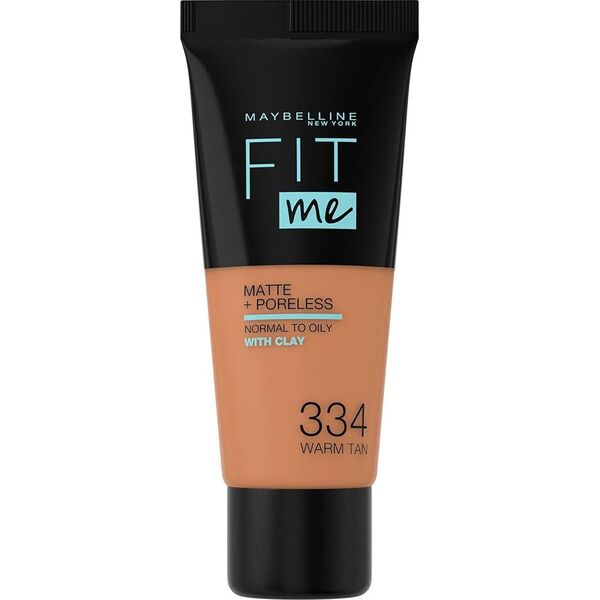 Maybelline  New York Fit Me! - Podkład Maskujący - 30 mililitrów (334 Warm Tan)